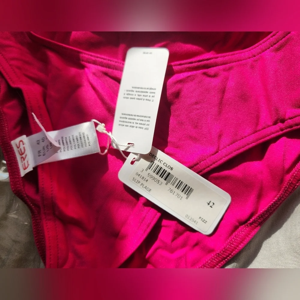 Eres Pink Delic Cros Bikini Bottom Size 10 New With Tags